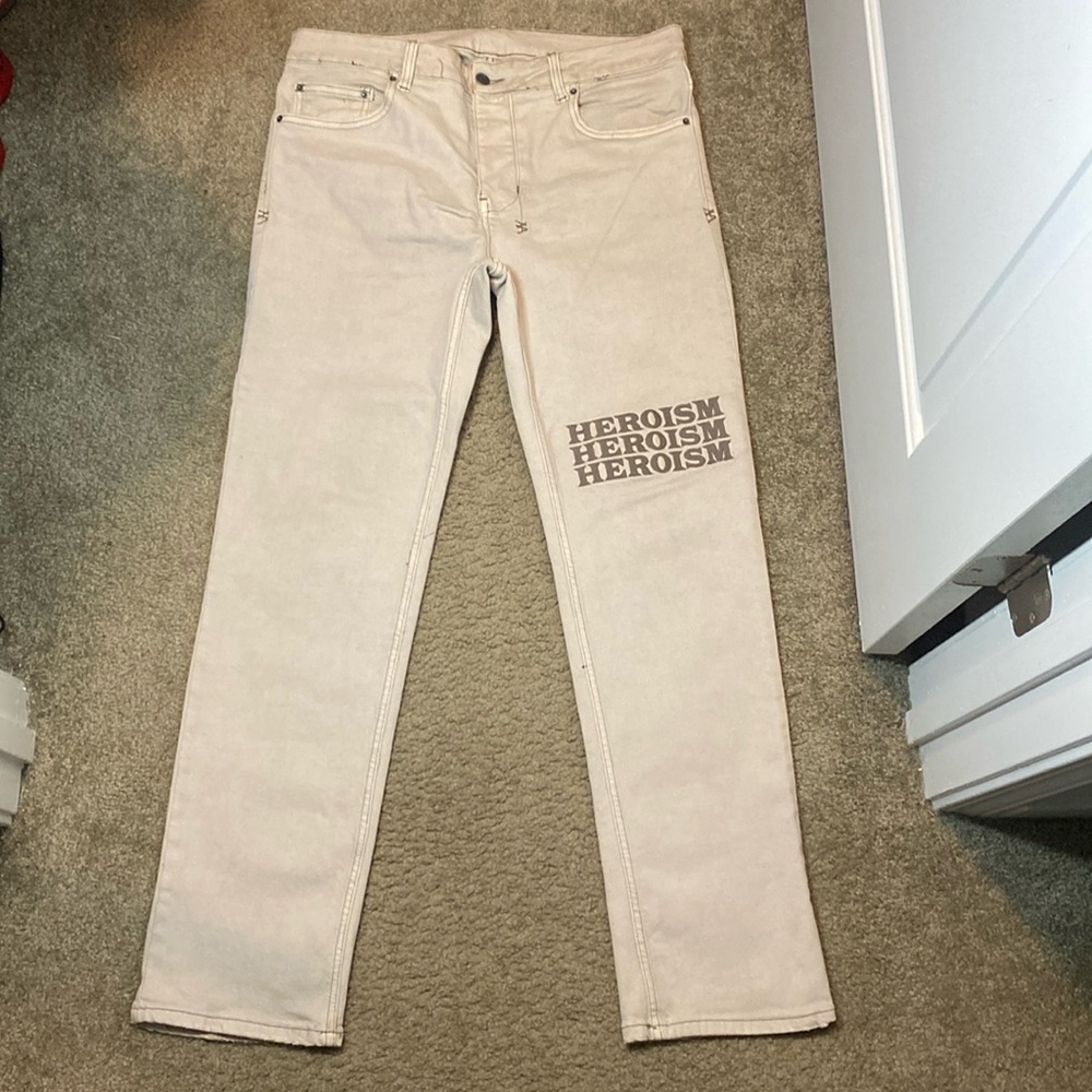 Ksubi Hazlow Heroism Embroidery slim Fit Straight Leg Jeans